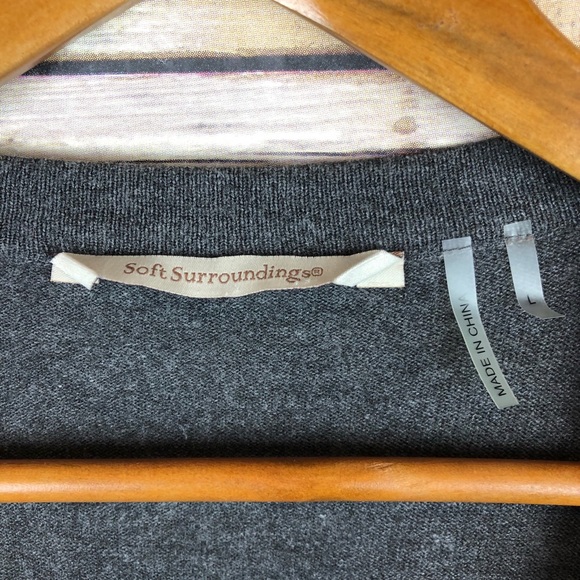 Soft Surroundings Lace Trim Cardigan Tunic Size L - Picture 4 of 8